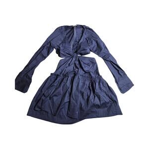 Jason Wu Blue Cutout Front Twist Dress Size: M